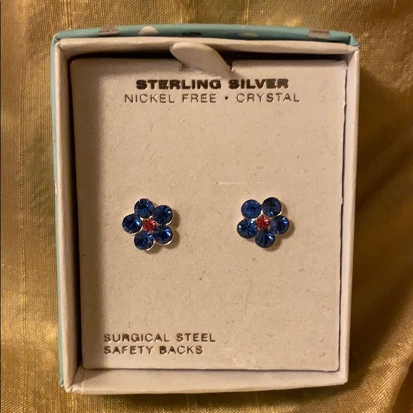 Sterling Silver and crystal earrings - Picture 1 of 3